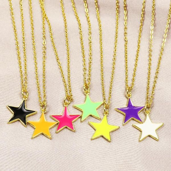 pendant necklaces 10 pcs enamel star necklace mix color jewelry accessories gift 51826, Silver
pendant necklaces 10 pcs enamel star necklace mix color jewelry accessories gift 51826, Silver