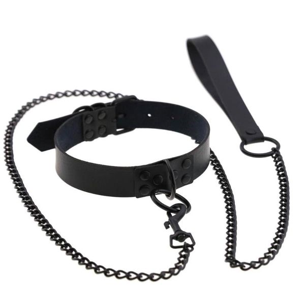 women man dark black punk gothic alternative metal pu leather collar traction rope chain bondage necklace, Golden;silver
women man dark black punk gothic alternative metal pu leather collar traction rope chain bondage necklace, Golden;silver