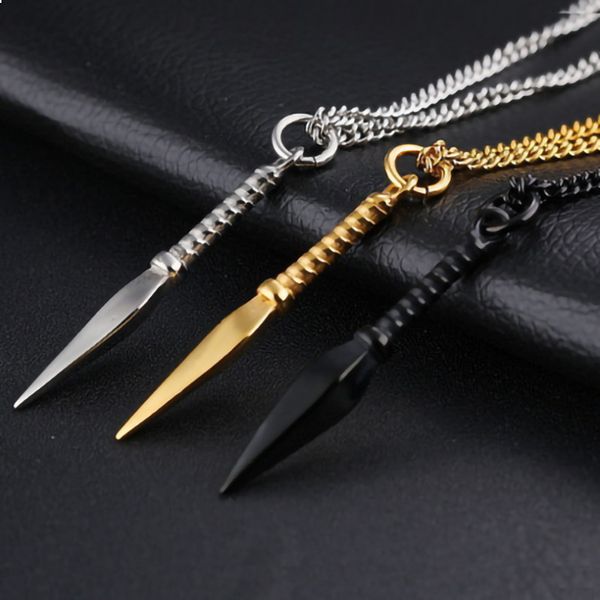 design jewelry men's spearhead necklace domineering high-grade jewelry stainless titanium steel pendant store, Silver
design jewelry men's spearhead necklace domineering high-grade jewelry stainless titanium steel pendant store, Silver