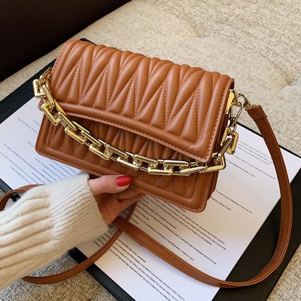 2021 thick chain handbag for women pu leather crossbody bags seam tote designer flap small square shoulder bag
2021 thick chain handbag for women pu leather crossbody bags seam tote designer flap small square shoulder bag