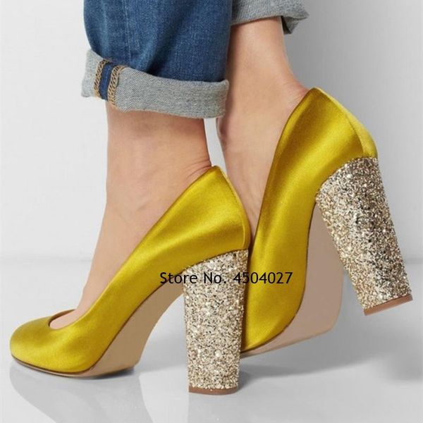 dress shoes gold sparkly heels glitter fashion round toe satin chunky heel pumps for ladies, Black
dress shoes gold sparkly heels glitter fashion round toe satin chunky heel pumps for ladies, Black