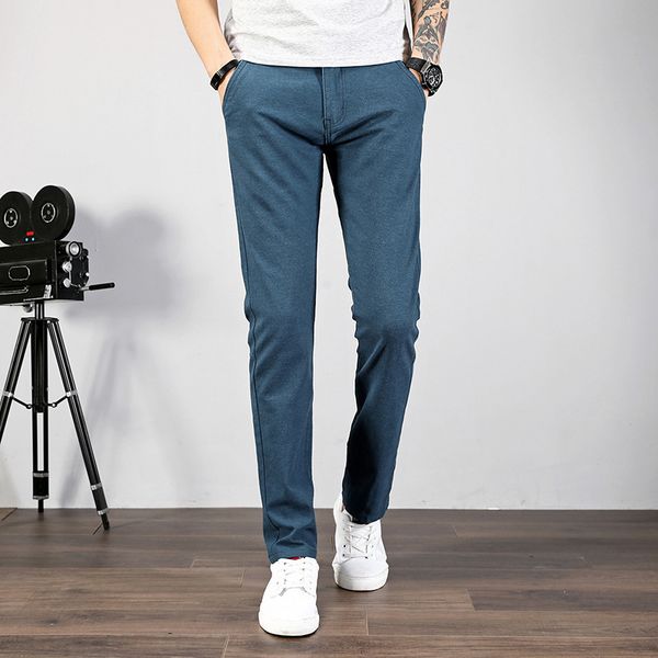 2021 spring new men multicolor casual business mode elastic effects color slim fit broek male brand clothing, Black
2021 spring new men multicolor casual business mode elastic effects color slim fit broek male brand clothing, Black