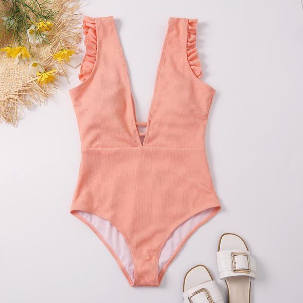 one-piece suits ruffle one piece swimsuit push up swimwear women 2021 backless bathing pink ribbed padded deep v monokini
one-piece suits ruffle one piece swimsuit push up swimwear women 2021 backless bathing pink ribbed padded deep v monokini