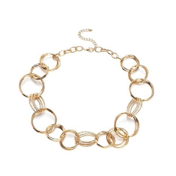 chains 2021 multi-layer necklace creative simple thick chain round circle ring female trend mature women, Silver
chains 2021 multi-layer necklace creative simple thick chain round circle ring female trend mature women, Silver