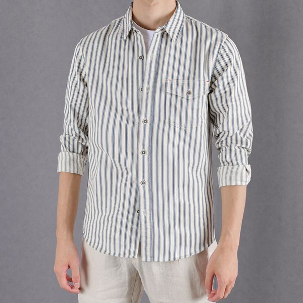 2021 new spring and autumn striped cotton casual brand for men loose comfortable shirt mens classic trend shirts male ittf, White;black
2021 new spring and autumn striped cotton casual brand for men loose comfortable shirt mens classic trend shirts male ittf, White;black