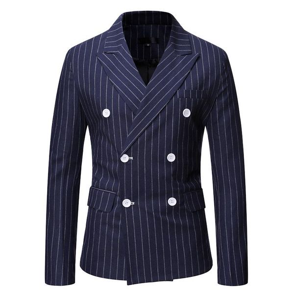 men's suits & blazers fashion double-breasted striped blazer men luxury formal slim fit business work wear suit male casual hombre clot, White;black
men's suits & blazers fashion double-breasted striped blazer men luxury formal slim fit business work wear suit male casual hombre clot, White;black