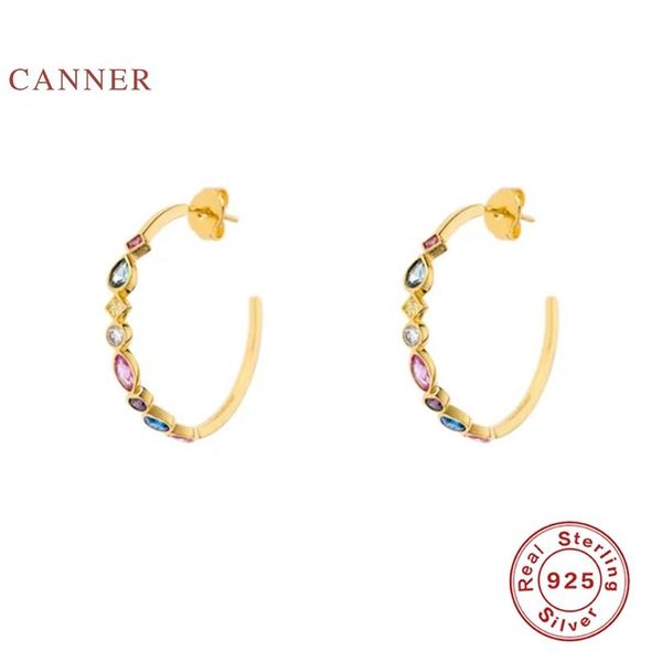 stud canner earrings for women c-type colorful zircon 925 sterling silver piercing geometric simplicity fine pendientes, Golden;silver
stud canner earrings for women c-type colorful zircon 925 sterling silver piercing geometric simplicity fine pendientes, Golden;silver