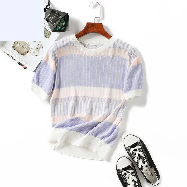 women's t-shirt summer women tencel knitted short sleeves ruffles o-neck pullovers jumper computer sweaters multicolor, White
women's t-shirt summer women tencel knitted short sleeves ruffles o-neck pullovers jumper computer sweaters multicolor, White