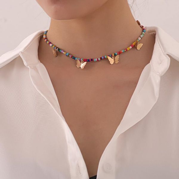 pendant necklaces bohemia style small colorful beads for women girls boho short choker charm summer beach necklace cool neck jewelry, Silver
pendant necklaces bohemia style small colorful beads for women girls boho short choker charm summer beach necklace cool neck jewelry, Silver