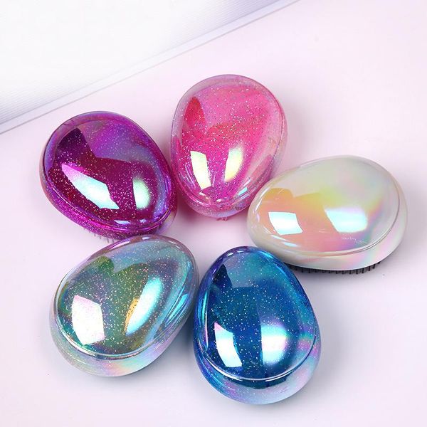 hair brushes comb plastic cute anti-knotting,smooth egg-shaped hairdressing straight combs for pink glitter, Silver
hair brushes comb plastic cute anti-knotting,smooth egg-shaped hairdressing straight combs for pink glitter, Silver