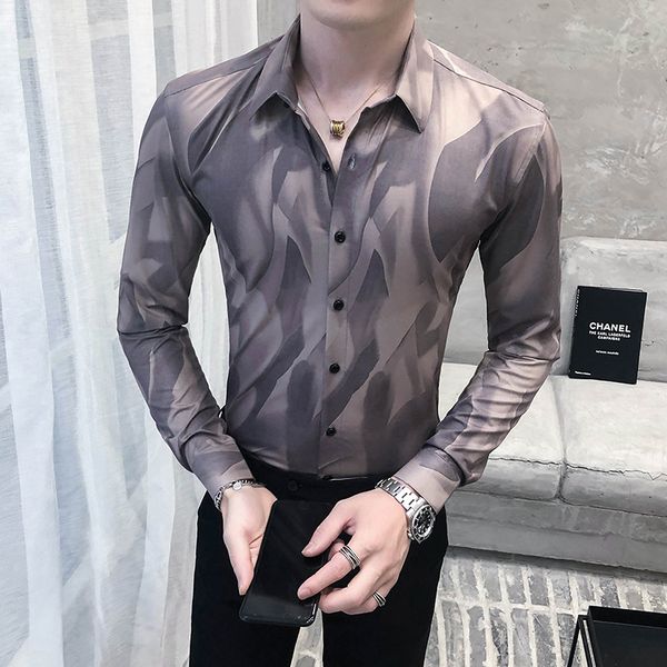 2021 new british-style men's clothes fashion long sleeve male shirts casual digital fingerprints thin fit for hombre 3xl l9q6, Black;brown
2021 new british-style men's clothes fashion long sleeve male shirts casual digital fingerprints thin fit for hombre 3xl l9q6, Black;brown