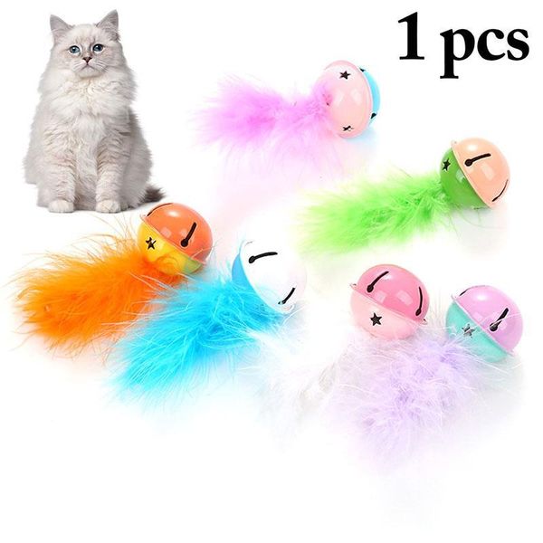 cat toys 1pc ball toy interactive kitten bell faux feather jingle pet rattle random color
cat toys 1pc ball toy interactive kitten bell faux feather jingle pet rattle random color