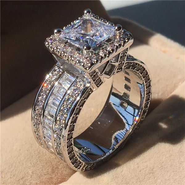 wedding rings choucong vintage ring princess cut 3ct 5a zircon sona cz 925 sterling silver engagement band for women men gift, Slivery;golden
wedding rings choucong vintage ring princess cut 3ct 5a zircon sona cz 925 sterling silver engagement band for women men gift, Slivery;golden