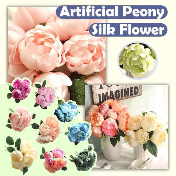 decorative flowers & wreaths practical 1 bouquet 6 heads artificial peony silk flower wedding party decor garden porch utility products home
decorative flowers & wreaths practical 1 bouquet 6 heads artificial peony silk flower wedding party decor garden porch utility products home