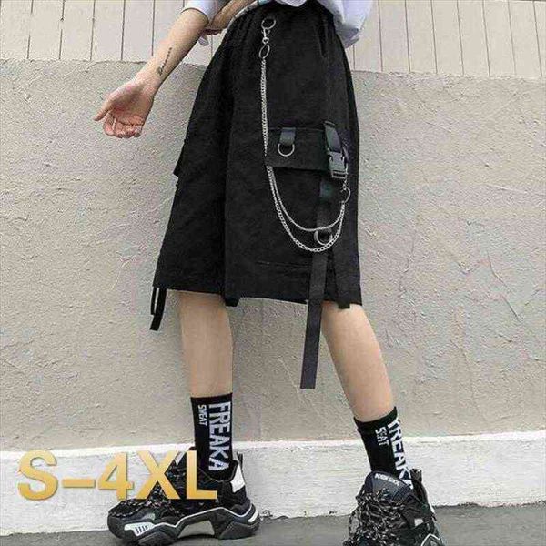 side pocket solid chain womens short elastic waist loose plus size 4xl summer harajuku streetwear hip hop cargo, White;black
side pocket solid chain womens short elastic waist loose plus size 4xl summer harajuku streetwear hip hop cargo, White;black