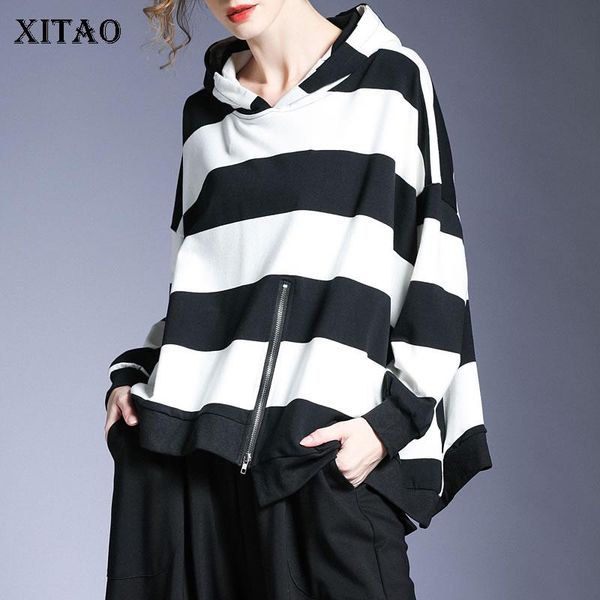 women's hoodies & sweatshirts xitao striped fashion women loose pullover elegant small fresh casual style full sleeve minority wj1299, Black
women's hoodies & sweatshirts xitao striped fashion women loose pullover elegant small fresh casual style full sleeve minority wj1299, Black