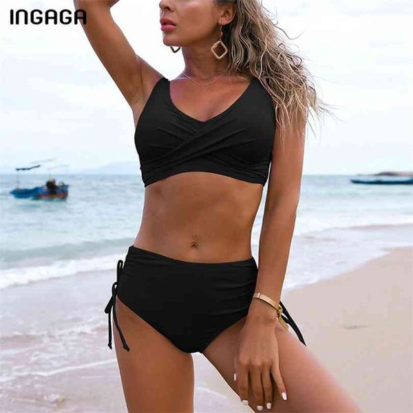 ingaga push up bikinis swimwear women's swimsuits biquini high waist bathing suits black beachwear drawstring set 210728, White;black
ingaga push up bikinis swimwear women's swimsuits biquini high waist bathing suits black beachwear drawstring set 210728, White;black