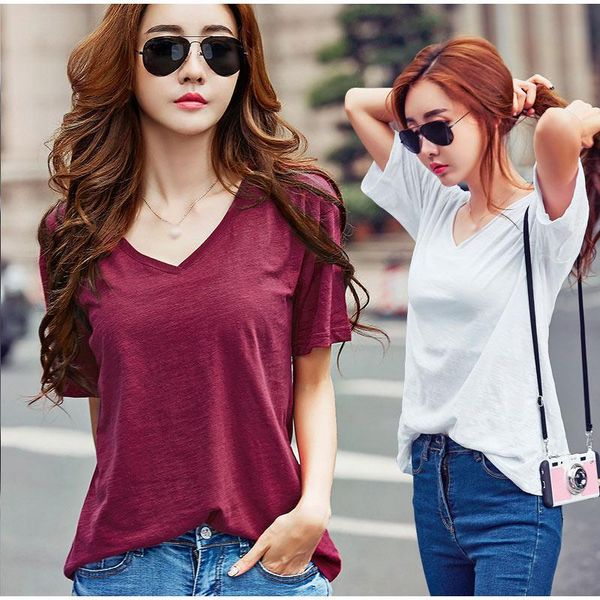 women's t-shirt summer cotton v-neck short sleeve women white office lady loose female basic solid tees 2021 casual t-shirts
women's t-shirt summer cotton v-neck short sleeve women white office lady loose female basic solid tees 2021 casual t-shirts