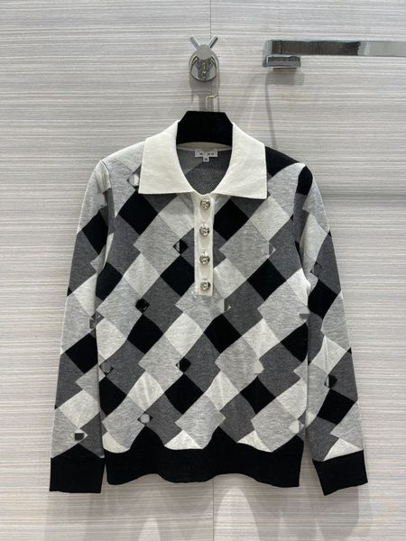 2021 autumn winter milan runway sweaters lapel neck long sleeve women's sweater high end jacquard pullover designer clothing 0903-4, White;black
2021 autumn winter milan runway sweaters lapel neck long sleeve women's sweater high end jacquard pullover designer clothing 0903-4, White;black