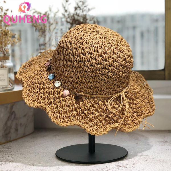 wide brim hats quheng straw hat for woman summer vacation panama shell beach shade foldable all-match fashion z198, Blue;gray
wide brim hats quheng straw hat for woman summer vacation panama shell beach shade foldable all-match fashion z198, Blue;gray