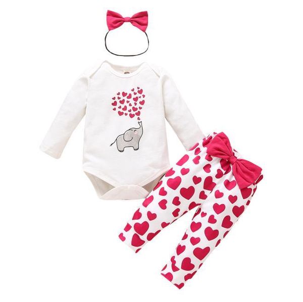 clothing sets valentine's day baby girl clothes cartoon elephant long sleeve jumpsuit heart pants headband set, White
clothing sets valentine's day baby girl clothes cartoon elephant long sleeve jumpsuit heart pants headband set, White