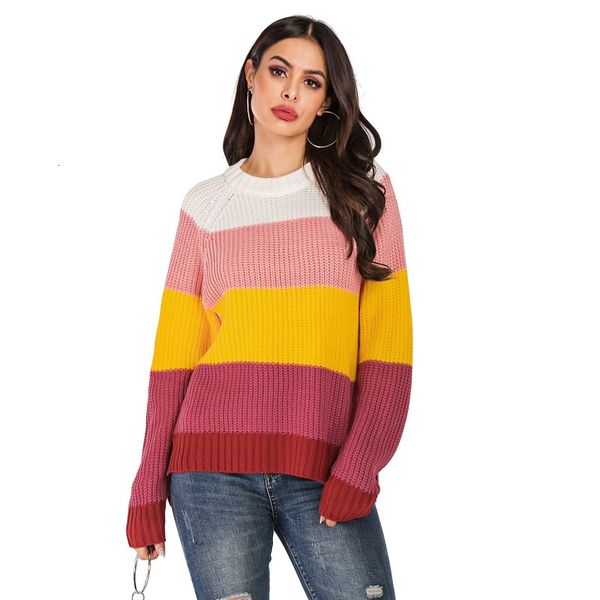 2021 new raiow colorful stripe print knitted women casual oversized sweater autumn fashion knitwear loose pullovers jumper pull ypp0, White;black
2021 new raiow colorful stripe print knitted women casual oversized sweater autumn fashion knitwear loose pullovers jumper pull ypp0, White;black