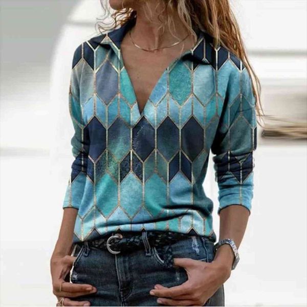 fashion autumn retro loose deep womens shirt v neck patchwork printing long sleeved ladies, White
fashion autumn retro loose deep womens shirt v neck patchwork printing long sleeved ladies, White