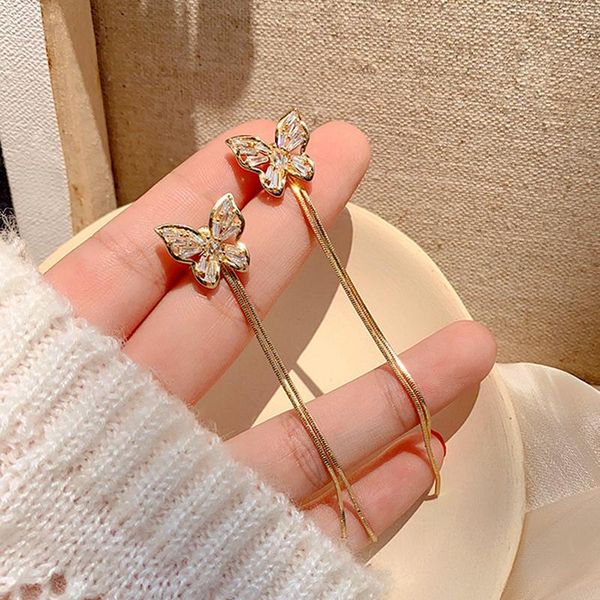 stud retro classic 14k real gold jewelry butterfly tassel earrings for women s925 silver needle zircon party, Golden;silver
stud retro classic 14k real gold jewelry butterfly tassel earrings for women s925 silver needle zircon party, Golden;silver