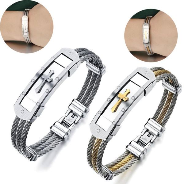 bangle fashion stainless steel 3 rows wire chain charm men bracelet punk rock bangles jewelry accessories for friend gift, Black
bangle fashion stainless steel 3 rows wire chain charm men bracelet punk rock bangles jewelry accessories for friend gift, Black