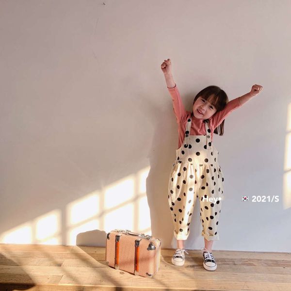 children's wave point suspenders boys and girls' korean style spring jumpsuit, Blue
children's wave point suspenders boys and girls' korean style spring jumpsuit, Blue