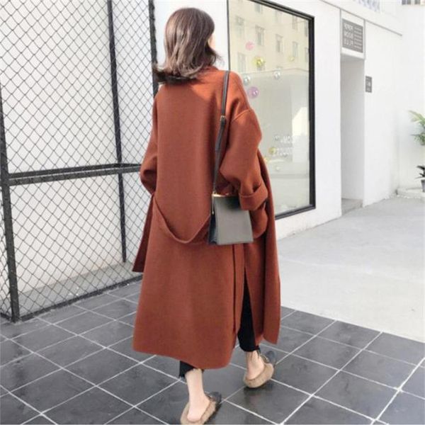 women's wool & blends autumn and winter fashion loose college style mid-length cashmere woolen coat ladies warm jacket, Black
women's wool & blends autumn and winter fashion loose college style mid-length cashmere woolen coat ladies warm jacket, Black