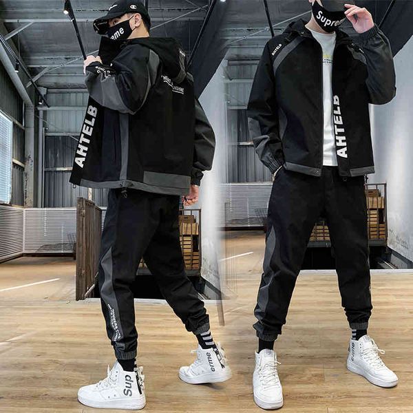 tracksuits 2021 autumn winter men's coat korean version suit fashion leisure large size trend trousers sports men, Gray
tracksuits 2021 autumn winter men's coat korean version suit fashion leisure large size trend trousers sports men, Gray