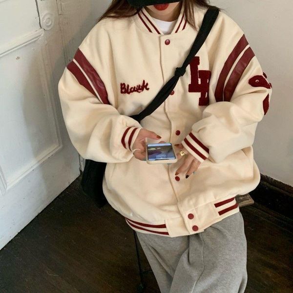 women's jackets spring coat american baseball bomber jacket loose retro men women couples harajuku plus size streetwear, Black;brown
women's jackets spring coat american baseball bomber jacket loose retro men women couples harajuku plus size streetwear, Black;brown
