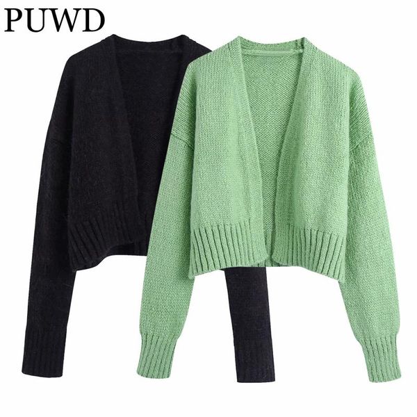 women's knits & tees puwd loose women short green knit cardigan jacket 2021 autumn/winter fashion casual pure color sweater all-match f, White
women's knits & tees puwd loose women short green knit cardigan jacket 2021 autumn/winter fashion casual pure color sweater all-match f, White
