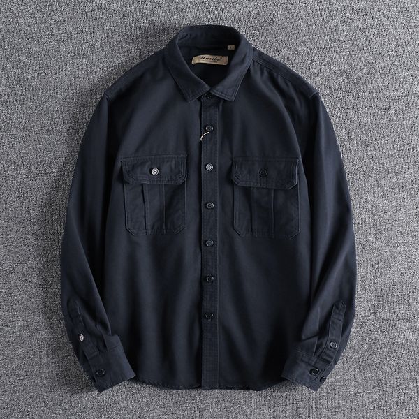 2021 european and american workwear multi bag coat simple worn men's long sleeve shirt casual 0677 rho8, White;black
2021 european and american workwear multi bag coat simple worn men's long sleeve shirt casual 0677 rho8, White;black