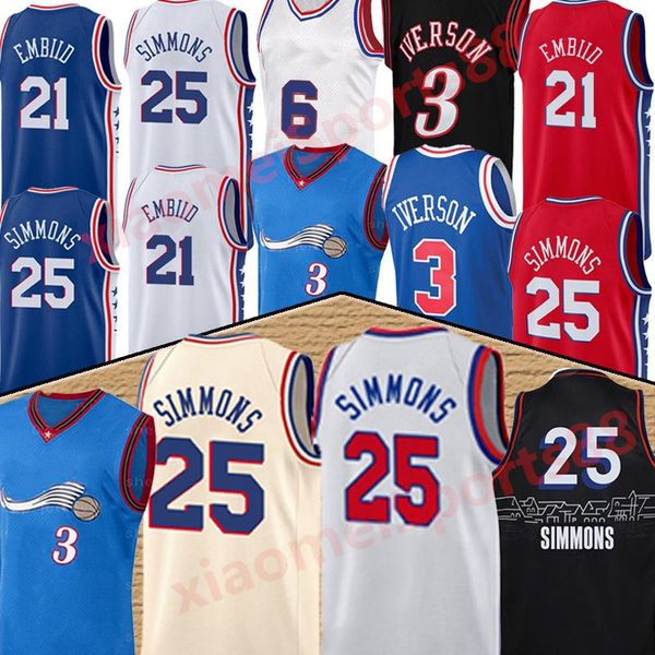 allen 3 iverson joel 21 embiid men's basketball jerseys retro jerseys ben 25 simmons 2021 new basketball jersey camisetas de baloncesto, Black;red
allen 3 iverson joel 21 embiid men's basketball jerseys retro jerseys ben 25 simmons 2021 new basketball jersey camisetas de baloncesto, Black;red