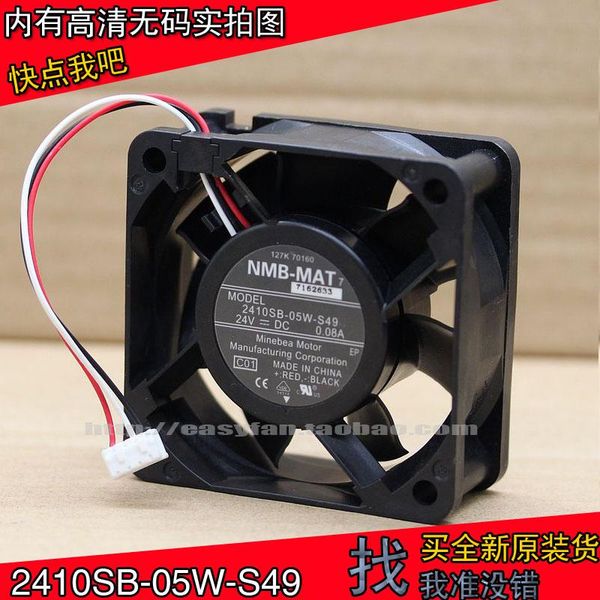 2410sb-05w-s49 new original nmb 6025 24v 0.08a 6cm printer fan 60Ã60Ã25mm cooling fan cooler
2410sb-05w-s49 new original nmb 6025 24v 0.08a 6cm printer fan 60Ã60Ã25mm cooling fan cooler