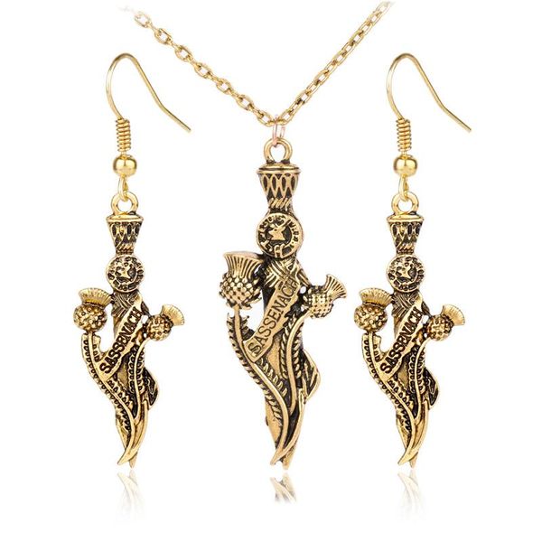 earrings & necklace fashion jewelry 1 set outlander sassenach thistle accessories drop pendants necklaces, Silver
earrings & necklace fashion jewelry 1 set outlander sassenach thistle accessories drop pendants necklaces, Silver