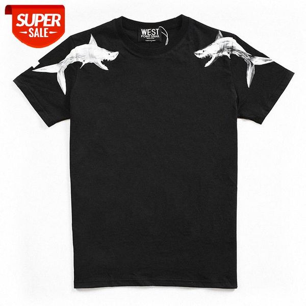 t shirt summer clothes european and american fashion brand shoulder shark print loose round neck men women couples short-sleeved t-shi #sz9k, White;black
t shirt summer clothes european and american fashion brand shoulder shark print loose round neck men women couples short-sleeved t-shi #sz9k, White;black
