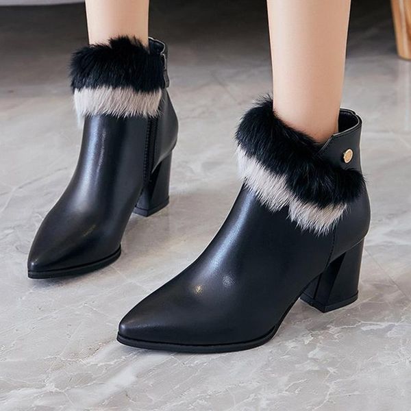 boots mcckle women's leather woman ankle short plush winter shoes for women 2021 high heels ladies furry botas femininas, Black
boots mcckle women's leather woman ankle short plush winter shoes for women 2021 high heels ladies furry botas femininas, Black