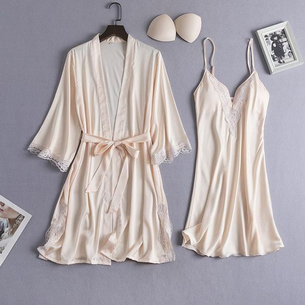 women's sleepwear spring satin twinset robe set 2pcs sleep suit women lingerie bridal wedding silky kimono gown lace trim, Black;red
women's sleepwear spring satin twinset robe set 2pcs sleep suit women lingerie bridal wedding silky kimono gown lace trim, Black;red