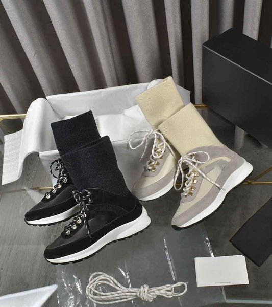 2022 designers new women's/girl's fashion breathable knit boots long barrel&short barrel two wearing martin boots lace-up western, Black
2022 designers new women's/girl's fashion breathable knit boots long barrel&short barrel two wearing martin boots lace-up western, Black