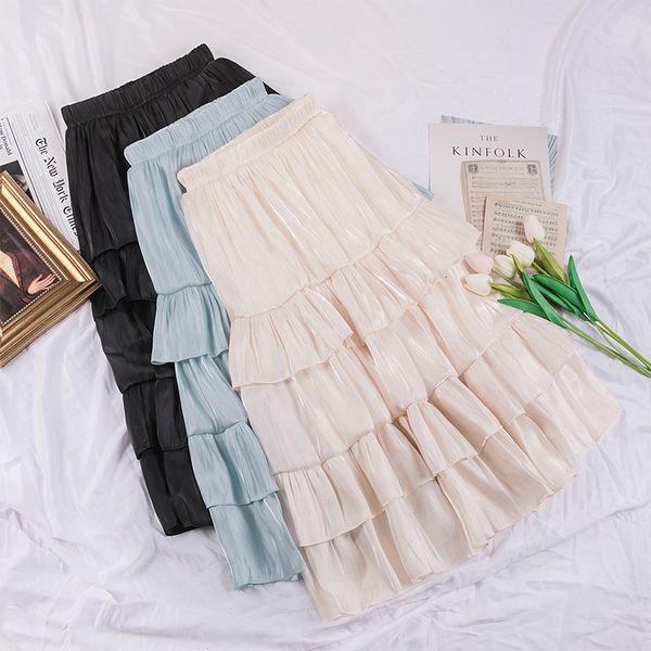 2021 new spring women sweet ruffles midi summer casual female high waist solid color skirt a-line cake ladies skirts wmtb, Black
2021 new spring women sweet ruffles midi summer casual female high waist solid color skirt a-line cake ladies skirts wmtb, Black