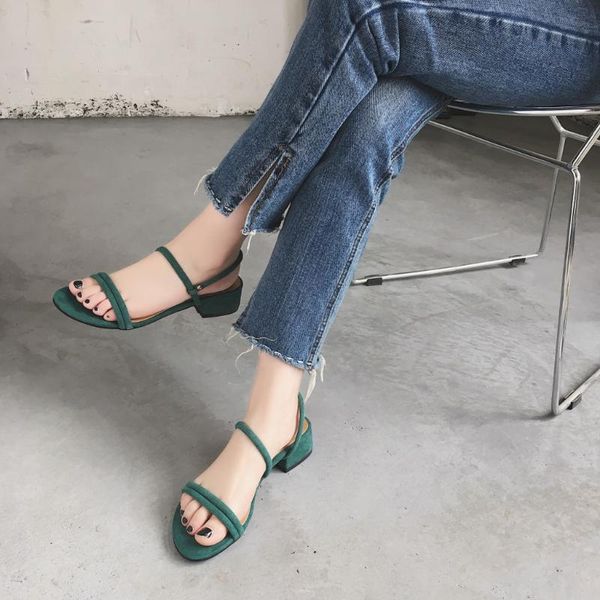 women sandals genuine cow leather square heels peep toe buckle strap women's fashion summer shoes, Black
women sandals genuine cow leather square heels peep toe buckle strap women's fashion summer shoes, Black
