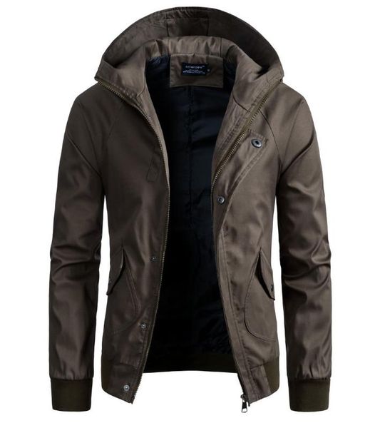 men's jackets jacket men spring autumn cotton hooded slim fit army green zippers male outerwear casual clothing, Black;brown
men's jackets jacket men spring autumn cotton hooded slim fit army green zippers male outerwear casual clothing, Black;brown