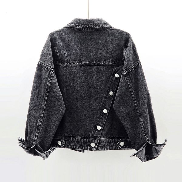 autumn vintage frayed black denim women coat streetwear korean plus size loose short jeans jacket female chaqueta mujer t9em, Black;brown
autumn vintage frayed black denim women coat streetwear korean plus size loose short jeans jacket female chaqueta mujer t9em, Black;brown