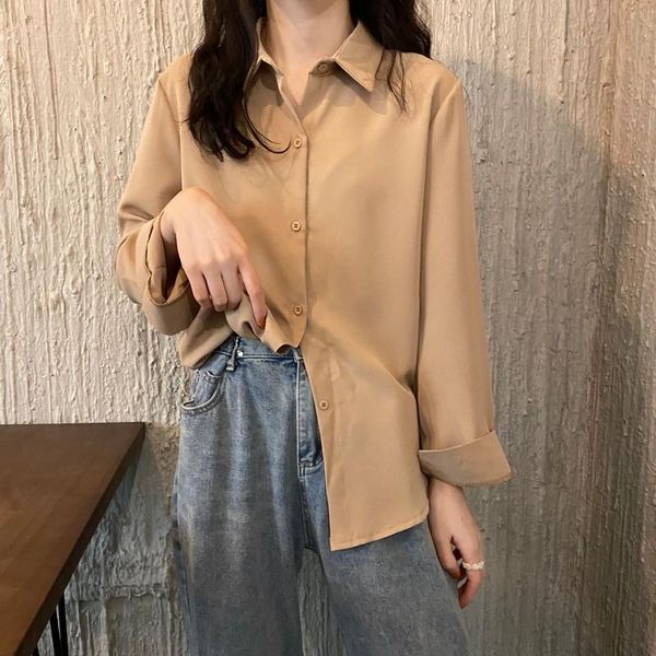 women's blouses & shirts spring women fashion solid color plus size female loose shirt long sleeve blouse vintage chiffon, White
women's blouses & shirts spring women fashion solid color plus size female loose shirt long sleeve blouse vintage chiffon, White