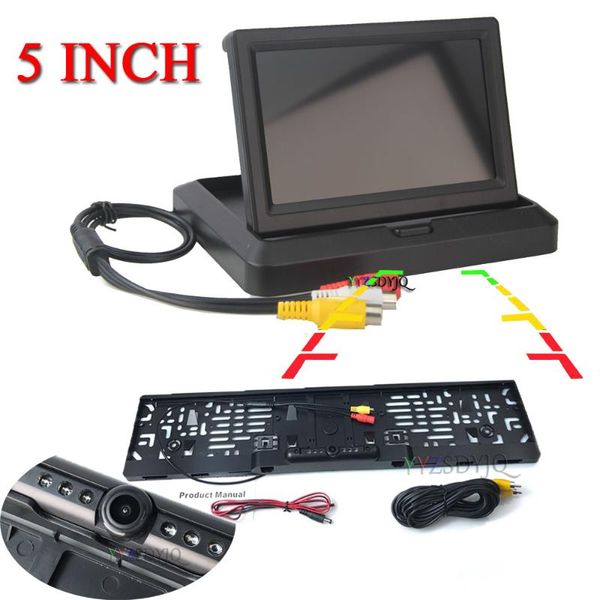 car video auto parktronic eu license plate frame rear view camera with 5 led light inch foldable display
car video auto parktronic eu license plate frame rear view camera with 5 led light inch foldable display