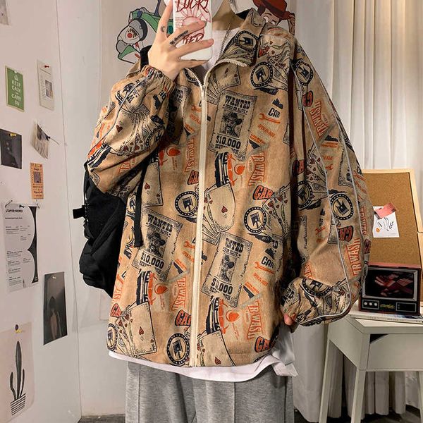 ruffian shuai street men's trend versatile hip hop jacket reflective upper clothing spring and autumn thin korean version, Black;brown
ruffian shuai street men's trend versatile hip hop jacket reflective upper clothing spring and autumn thin korean version, Black;brown