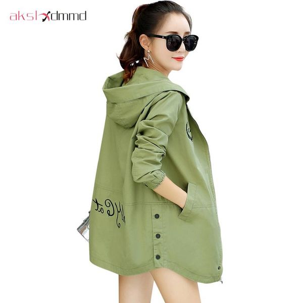 women's jackets akslxdmmd women spring autumn jacket coat 2021 female casual cotton solid letter hooded slim overcoat yr120, Black;brown
women's jackets akslxdmmd women spring autumn jacket coat 2021 female casual cotton solid letter hooded slim overcoat yr120, Black;brown